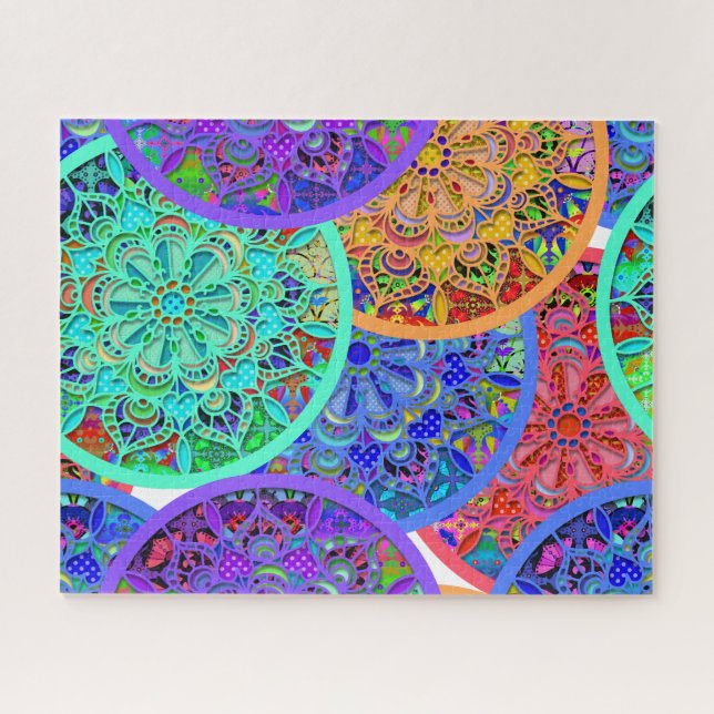 Puzzle Mandalas coloridas | Estilo Boho (Horizontal)