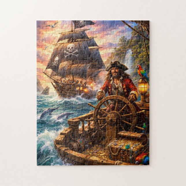 Puzzle Mando del Pirata en el Mar (Vertical)
