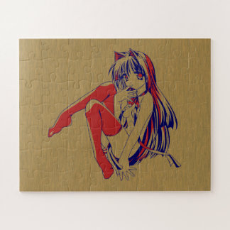 Puzzle Manga americana Neko Catgirl Kawaii Anime