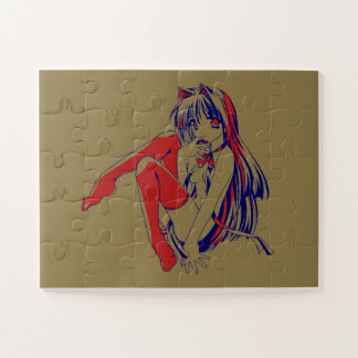 Puzzle Manga americana Neko Catgirl Kawaii Anime