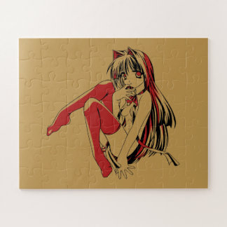 Puzzle Manga de R & B, Anime Furry de Gata Chica Loli