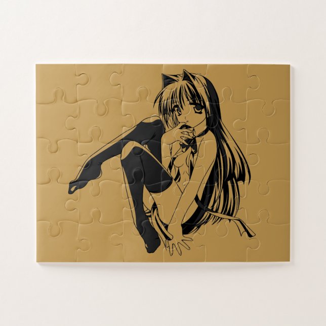 Puzzle Manga, Neko Catgirl Furry Kawaii Loli  (Horizontal)