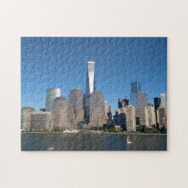 Puzzle Manhattan Skyline Freedom Tower Río Hudson NYC
