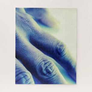 Puzzle Mano azul