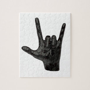 Puzzle mano de cuernos del diablo