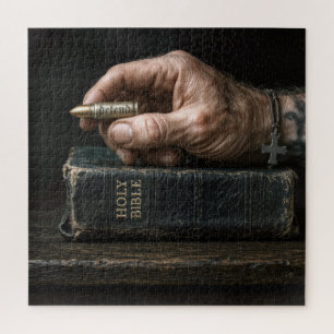 Puzzle Mano de hombre sosteniendo una bala
