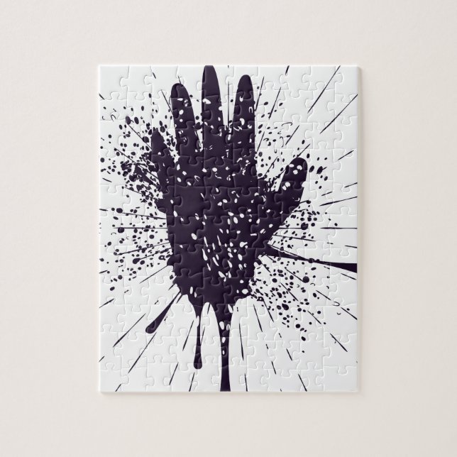 Puzzle Mano del Grunge con gestos (Vertical)