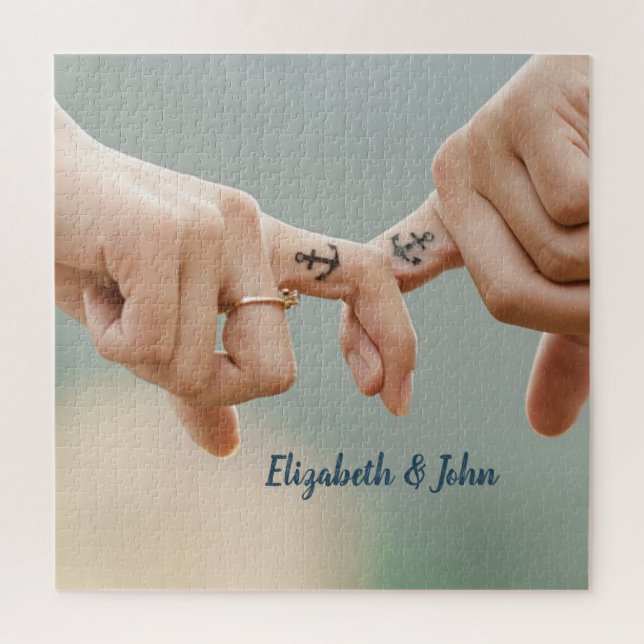 Puzzle Manos de amor ancla (Vertical)
