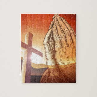 Puzzle Manos de rogación cruzadas cristianas