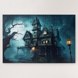 Puzzle Mansión de Halloween de mal gusto después de la me