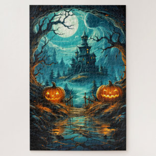 Puzzle Mansión embrujada espeluznante Feliz Halloween