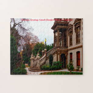 Puzzle Mansión Leland Stanford. Saludos de Navidad