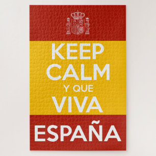 Puzzle Mantén la calma y que viva España