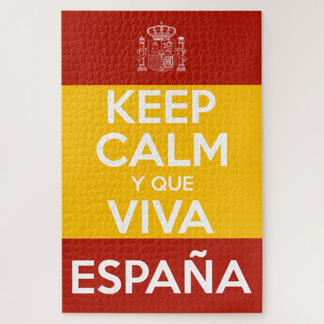 Puzzle Mantén la calma y que viva España (Vertical)