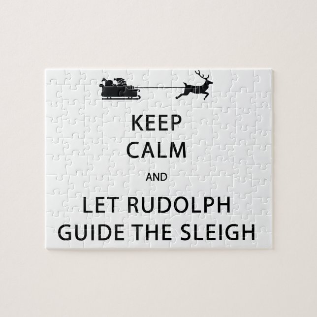 Puzzle Mantener la calma Let Rudolph Guide Sleigh (Horizontal)