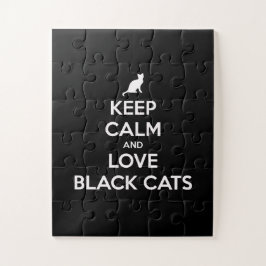 Puzzle Mantener la calma y amar a los gatos negros