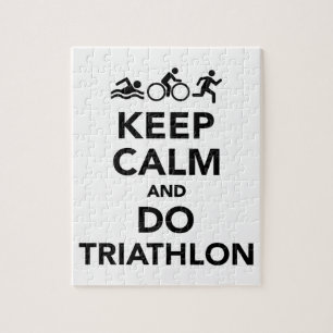Puzzle Mantenga tranquilo y haga el triathlon