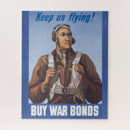 Puzzle Mantenos volando piloto afroamericano de la Segund