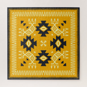 Puzzle Mantequilla cuadrada, batik floral paisley.
