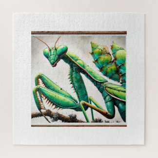Puzzle Mantis from above 230824IREF237 - Watercolor