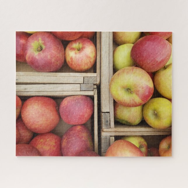 Puzzle Manzanas en tazas de madera (Horizontal)
