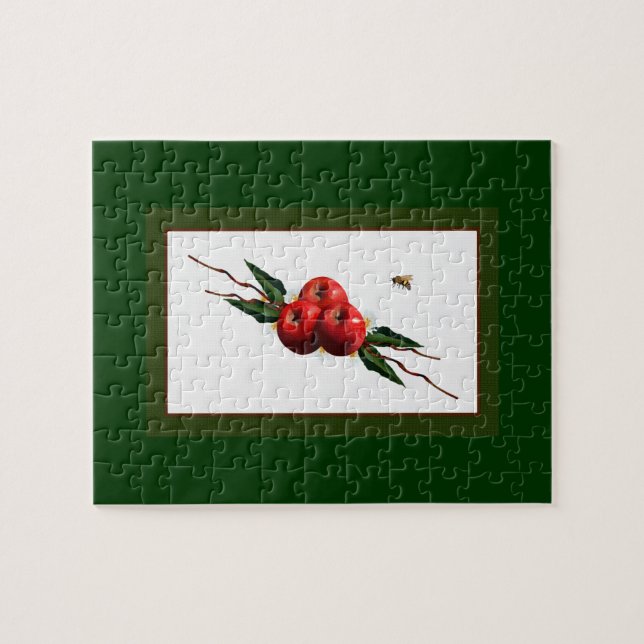 Puzzle Manzanas rojas acuarelas (Horizontal)