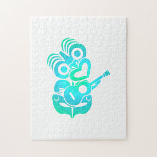 Puzzle Maori Hei Tiki Ukulele Music - Idea de regalo