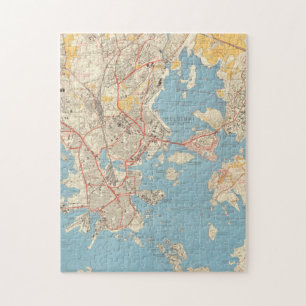 Puzzle Mapa 1961 del palapeli el de Helsinki