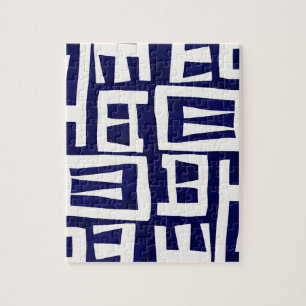 Puzzle Mapa Africano - Marfil de Azul Marino