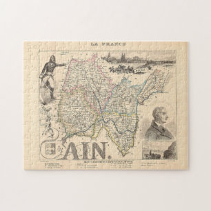 Puzzle Mapa Alexandre Vuillemin del Departamento de Ain F