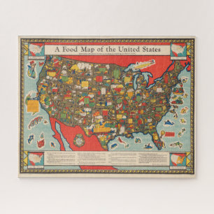 Puzzle Mapa alimentario de los Estados Unidos