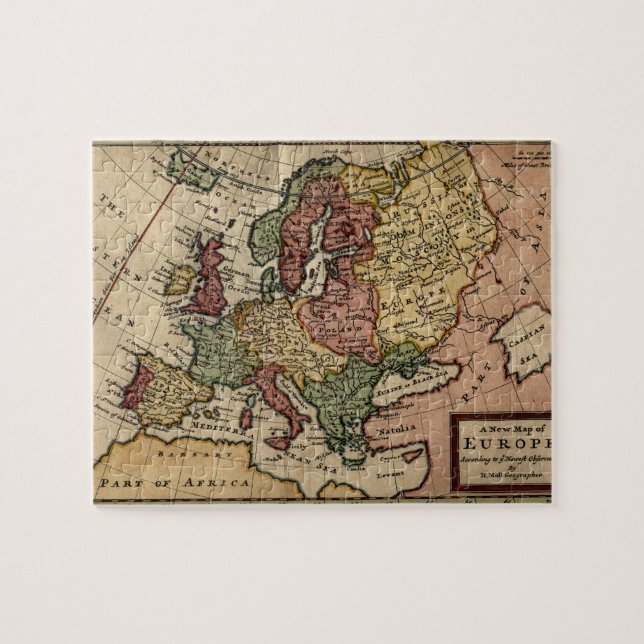 Puzzle Mapa anticuario de Europa de 1721 de Herman Moll (Horizontal)