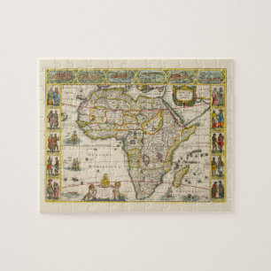 Puzzle Mapa Antiguo de África por Hondius y Jansson