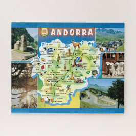 Puzzle Mapa antiguo de Andorra 