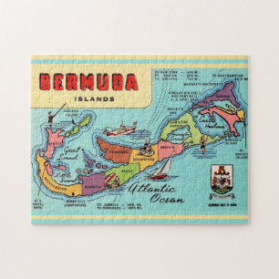 Puzzle Mapa antiguo de Bermudas