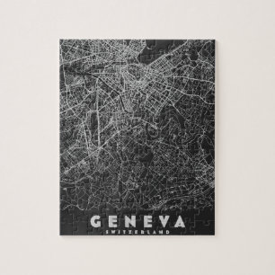 Puzzle Mapa antiguo de Ginebra Suiza