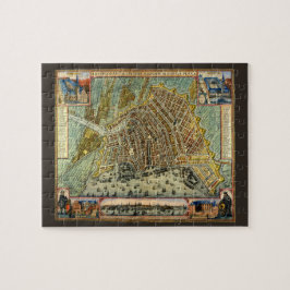 Puzzle Mapa Antiguo de la Calle de Ámsterdam, Países Bajo