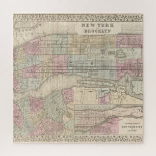 Puzzle Mapa Antiguo de la Ciudad de Nueva York