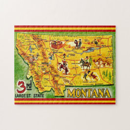 Puzzle Mapa Antiguo de Montana 11x14