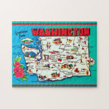 Mapa antiguo de Washington