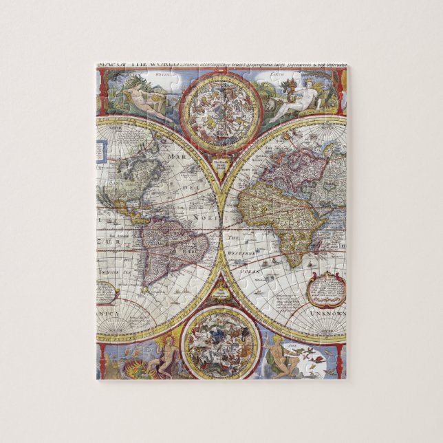 Puzzle Mapa antiguo del mundo (Vertical)
