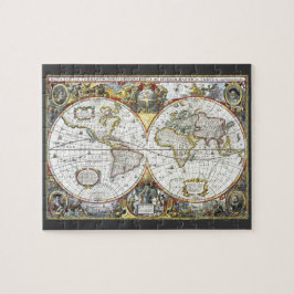 Puzzle Mapa Antiguo del Mundo por Hendrik Hondius, 1630