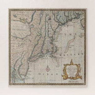Puzzle Mapa Antiguo del Noreste de EE. UU.