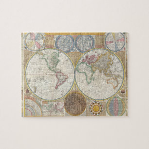 Puzzle Mapa Antiguo Vintage de Viajes por el Mundo
