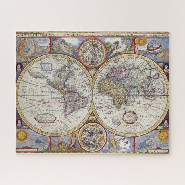 Puzzle Mapa antiguo y antiguo de John Speed 1627: (Horizontal)