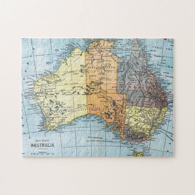 Puzzle MAPA: AUSTRALIA, c1890 (Horizontal)