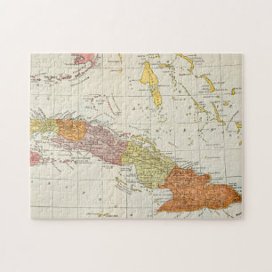 PUZZLE MAPA: CUBA, 1900