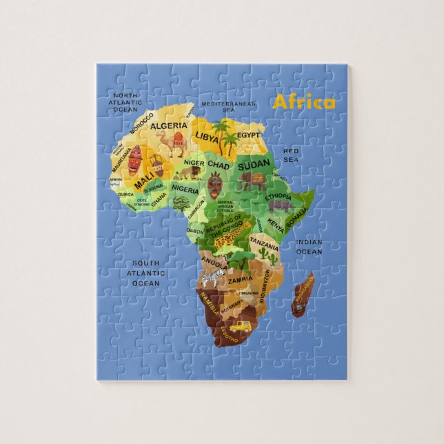Puzzle Mapa de África (Vertical)