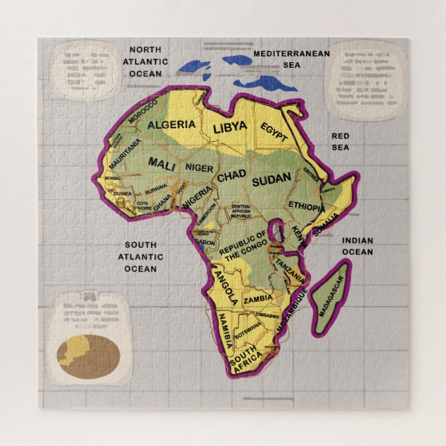 Puzzle Mapa de África (Vertical)