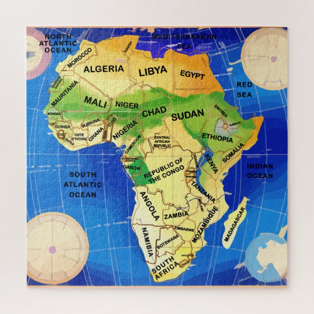 Puzzle Mapa de África (Vertical)